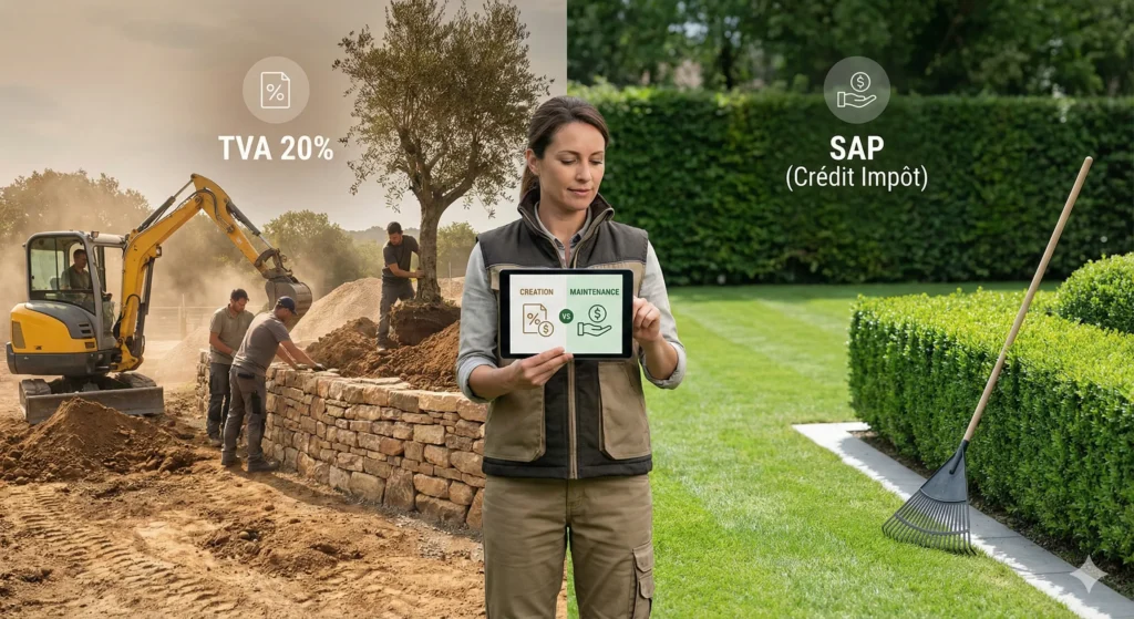 différence entretien et création jardin