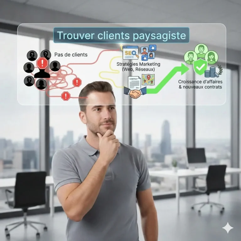 trouver clients paysagiste prospection terrain bouche-à-oreille SAP 2026