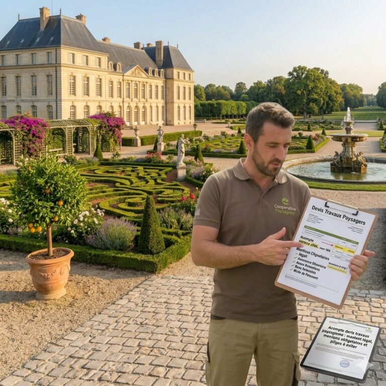 Acompte Devis Paysagiste : Montants Légaux et Pièges à Éviter